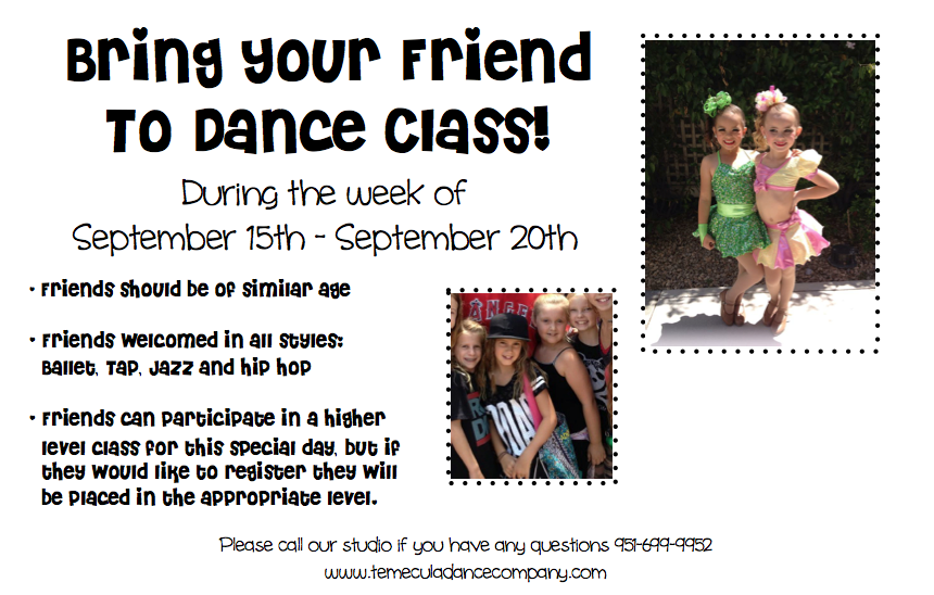 Bring A Friend To Dance Week!