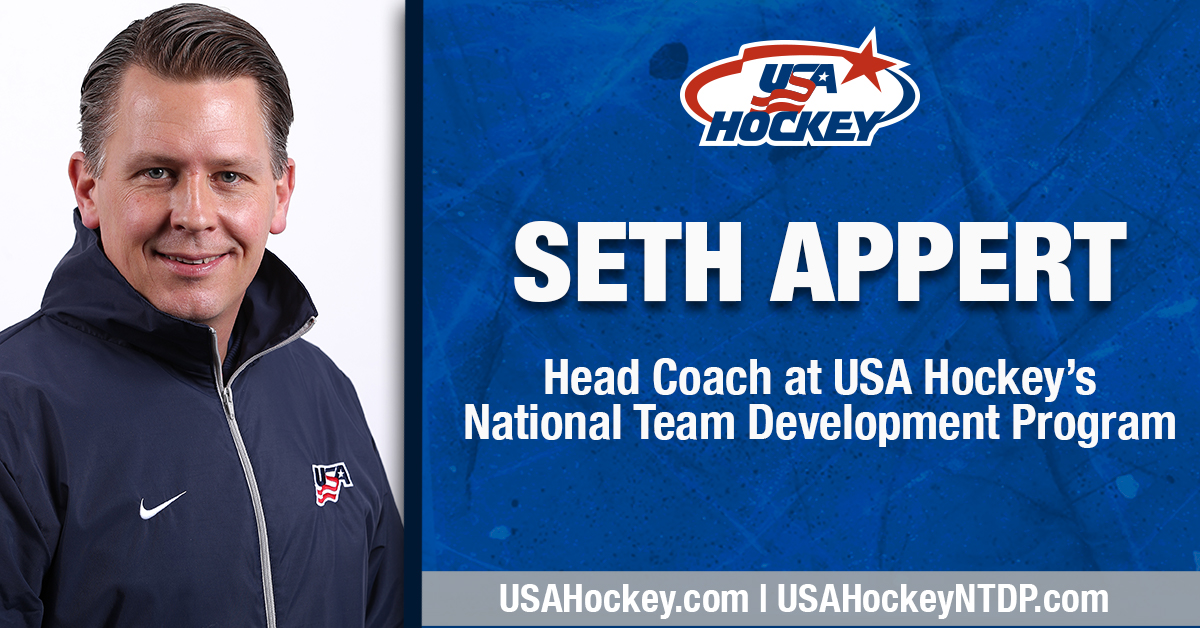 Appert Named Head Coach At USA Hockey NTDP