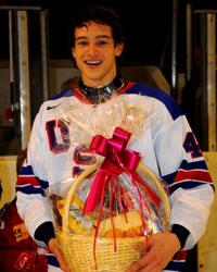 Sonny Milano was awarded the player of the game against Switzerland.