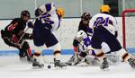 Cretin-Derham Hall forward Levi Bailey chases back to his own net to help with the defense in the Raiders 5-3 win against the Bears. Photo by Adam Crane