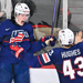 Chaz Lucius celebrates his overtime-winner that captured the bronze medal for Team USA.