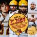 Image of Minneapolis Roosevelt High School Teddy Football players with graphic All-District Team