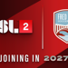 A graphic showing that Fredericksburg City SC will be joining USL League Two for the 2027 season.