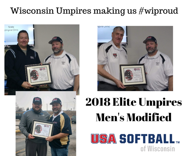 USA Softball of Wisconsin Celebrates 3 new Elite Umpires