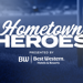A graphic promoting USL's Hometown Heroes series, presented by Best Western Hotels & Resorts.