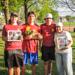 Minneapolis Roosevelt Boys Tennis Seniors pose during their Senior Night Celebration