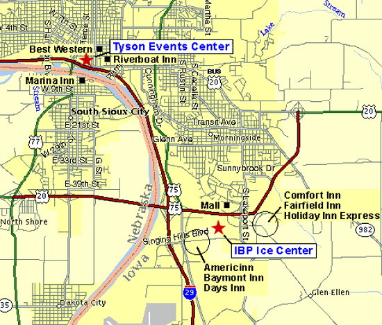 Editable map Sioux City Iowa