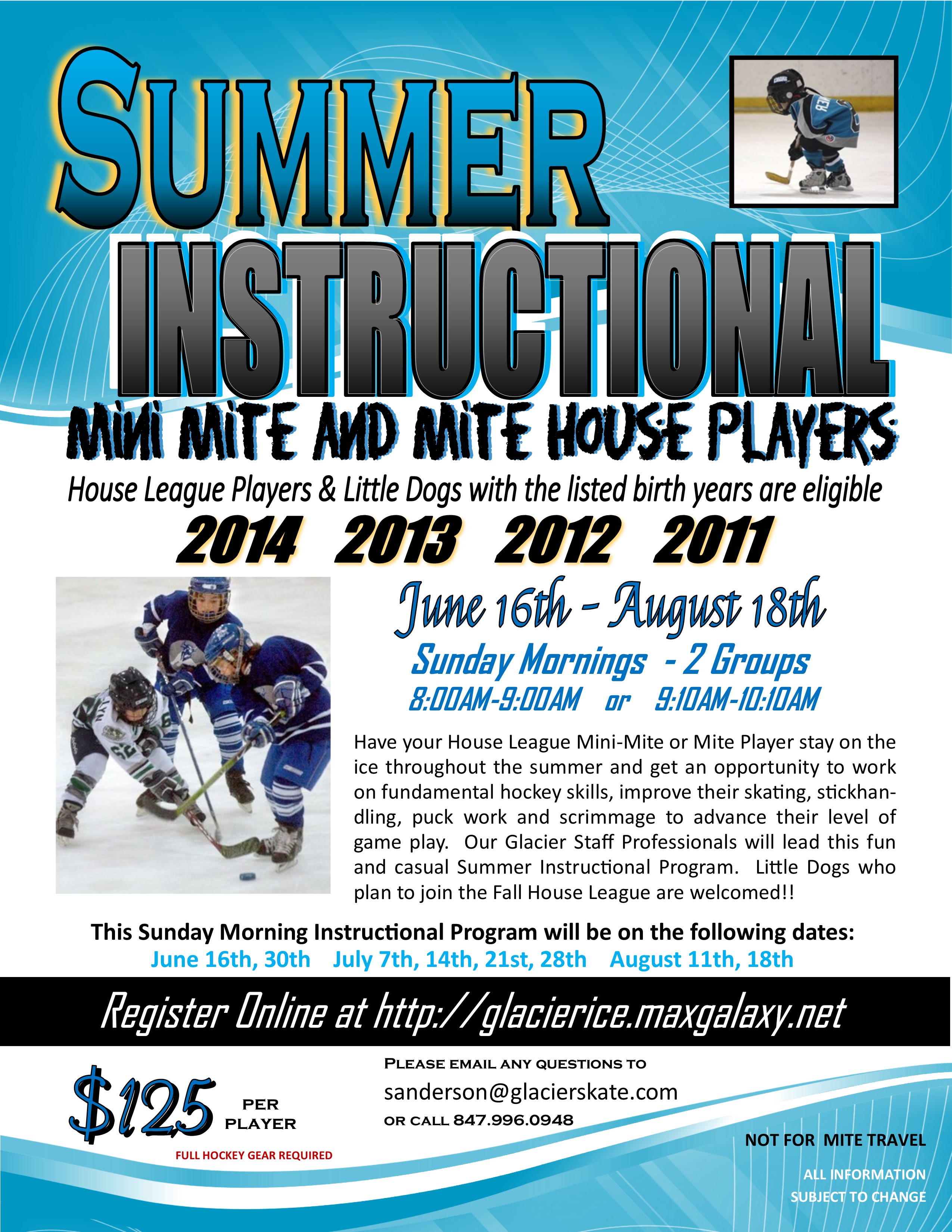 MiniMite & Mite Summer Instructional