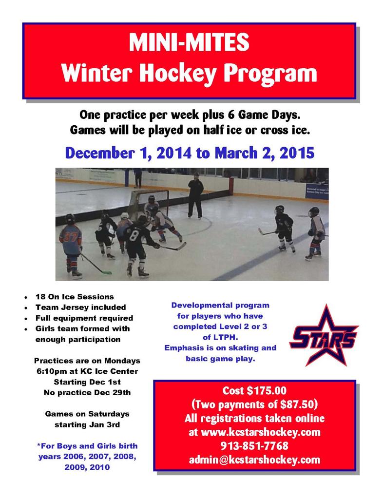 Mini Mites Winter Hockey Program