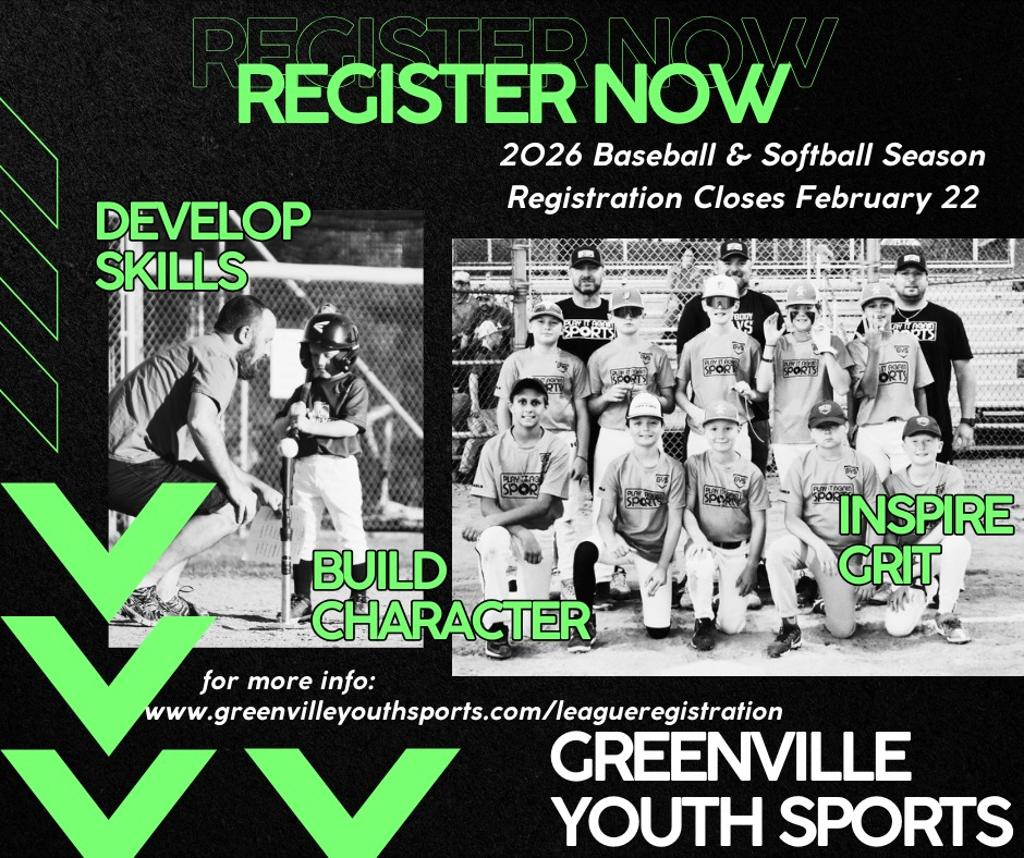 League Registration Now Open Through February 22nd!