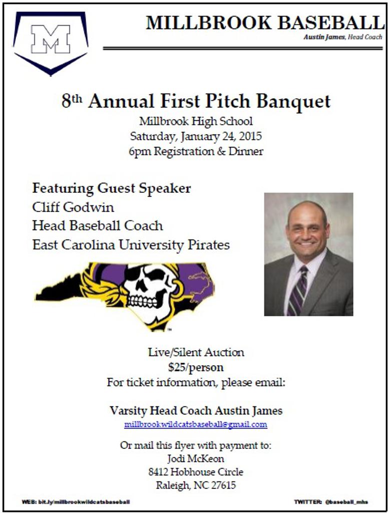 first pitch banquet baseball banquet flyer