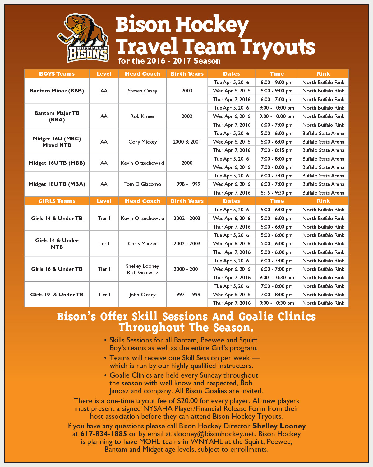 UPDATED!! 2016 17 Travel Team Tryouts Schedule Posted