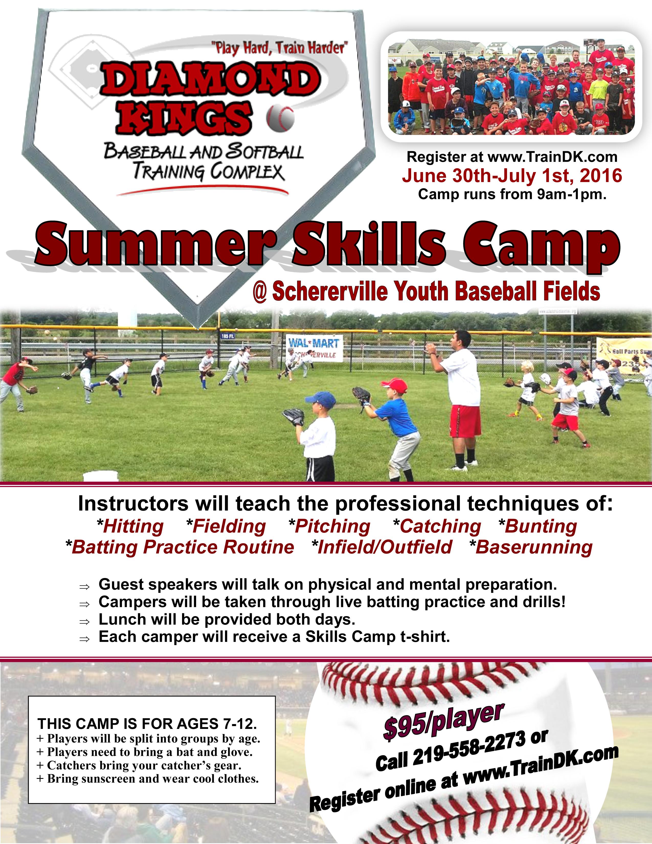Diamond Kings MLB Summer Skills Baseball Camp on 6/307/1