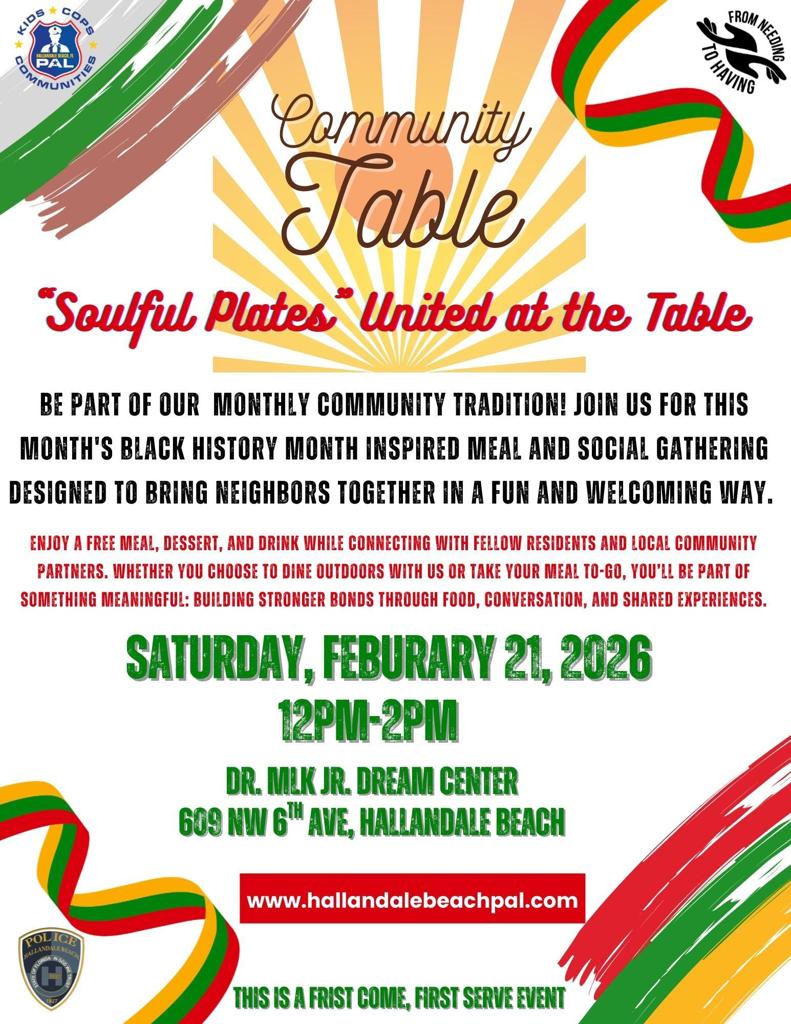Join us for this Month's Community Table!