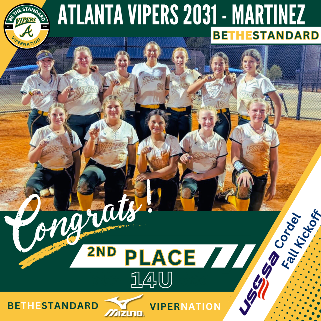 Atlanta Vipers Martizez - 2nd Place 14U - USSSA - Sept 2025