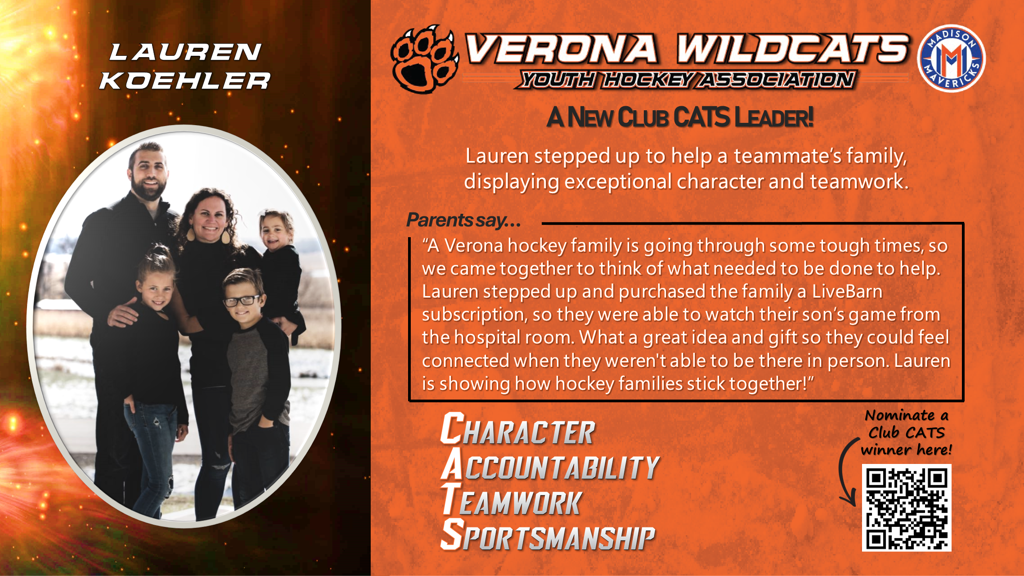 Lauren Koehler - Club CATS Leader