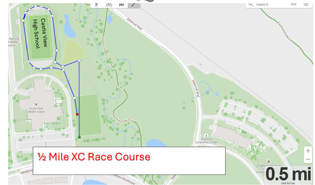 Castle Rock .5  mile course