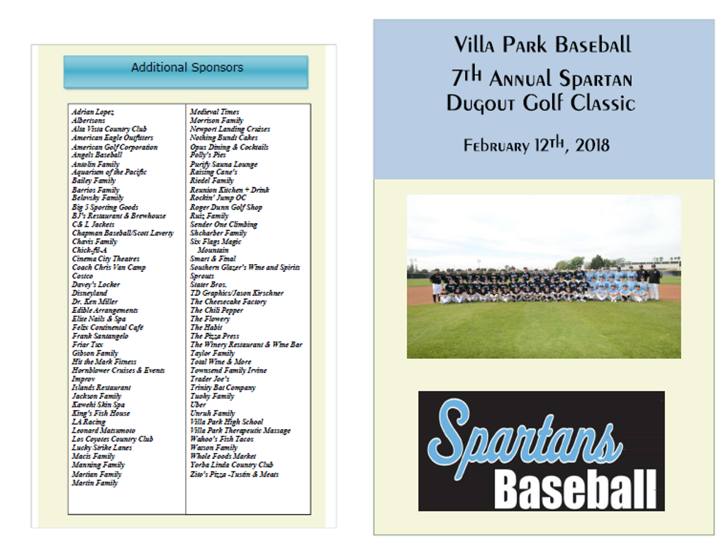 Villa Park High School Baseball Boosters