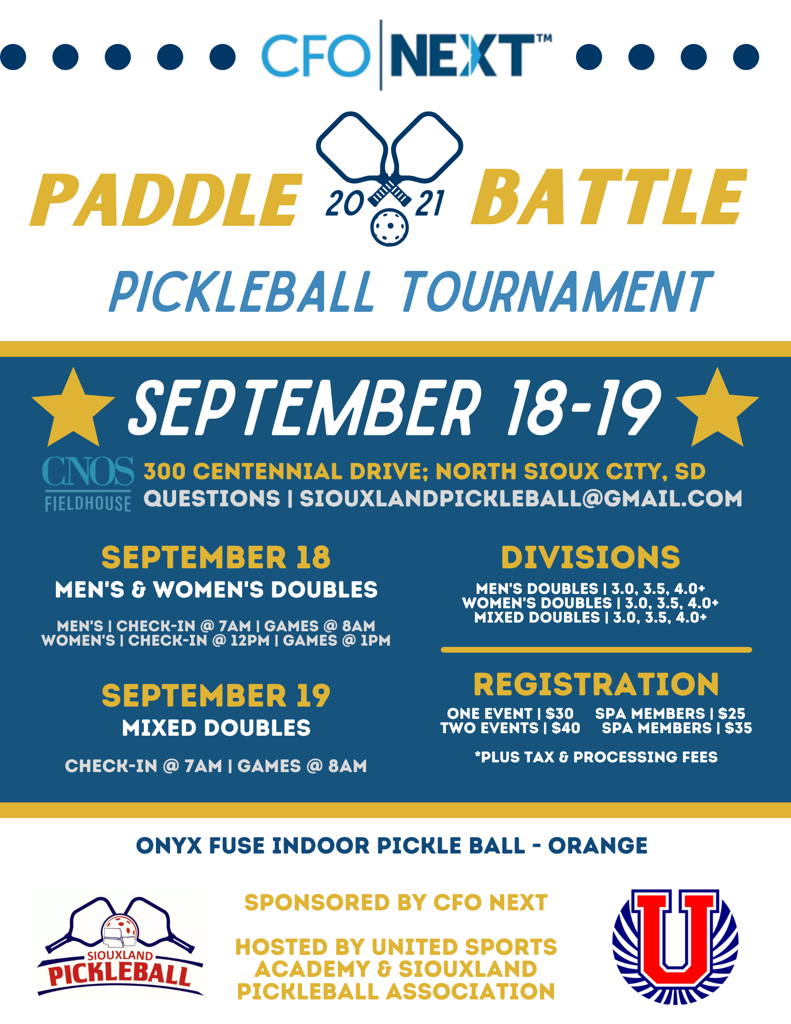Paddle Battle Pickleball Tournament United Sports Academy