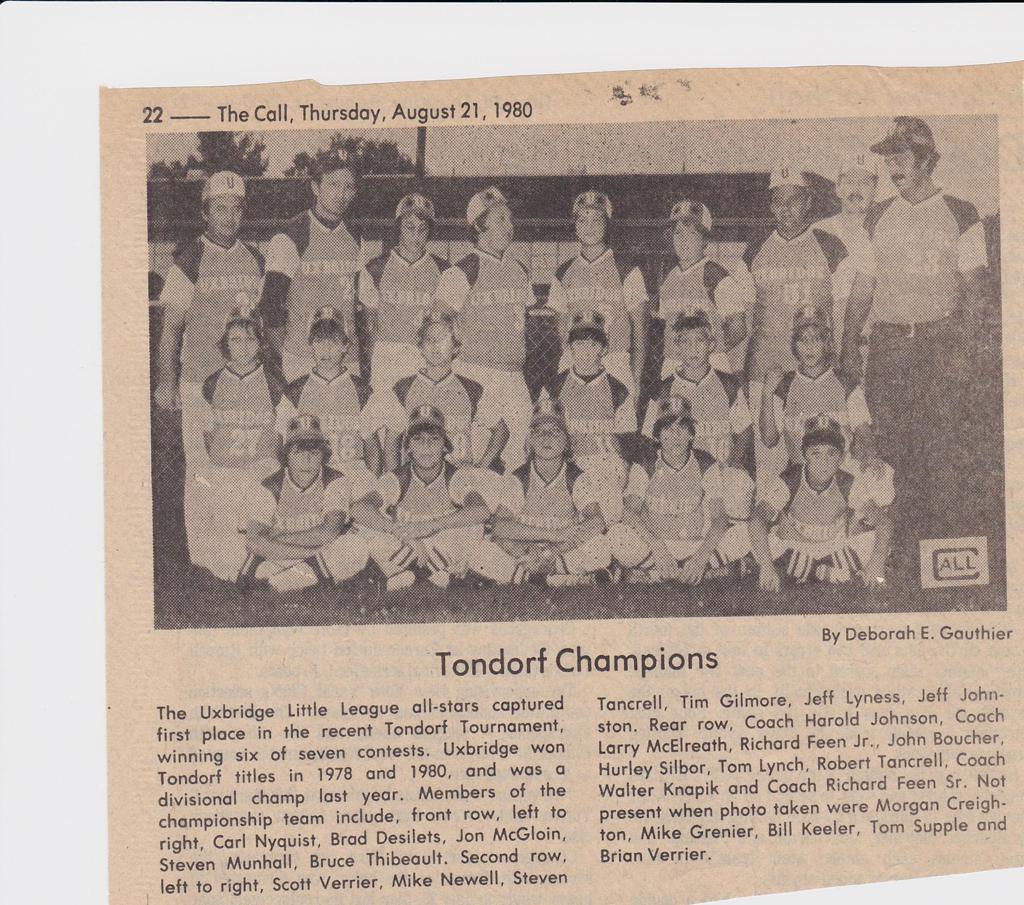 19701989 Photos Uxbridge Baseball Association