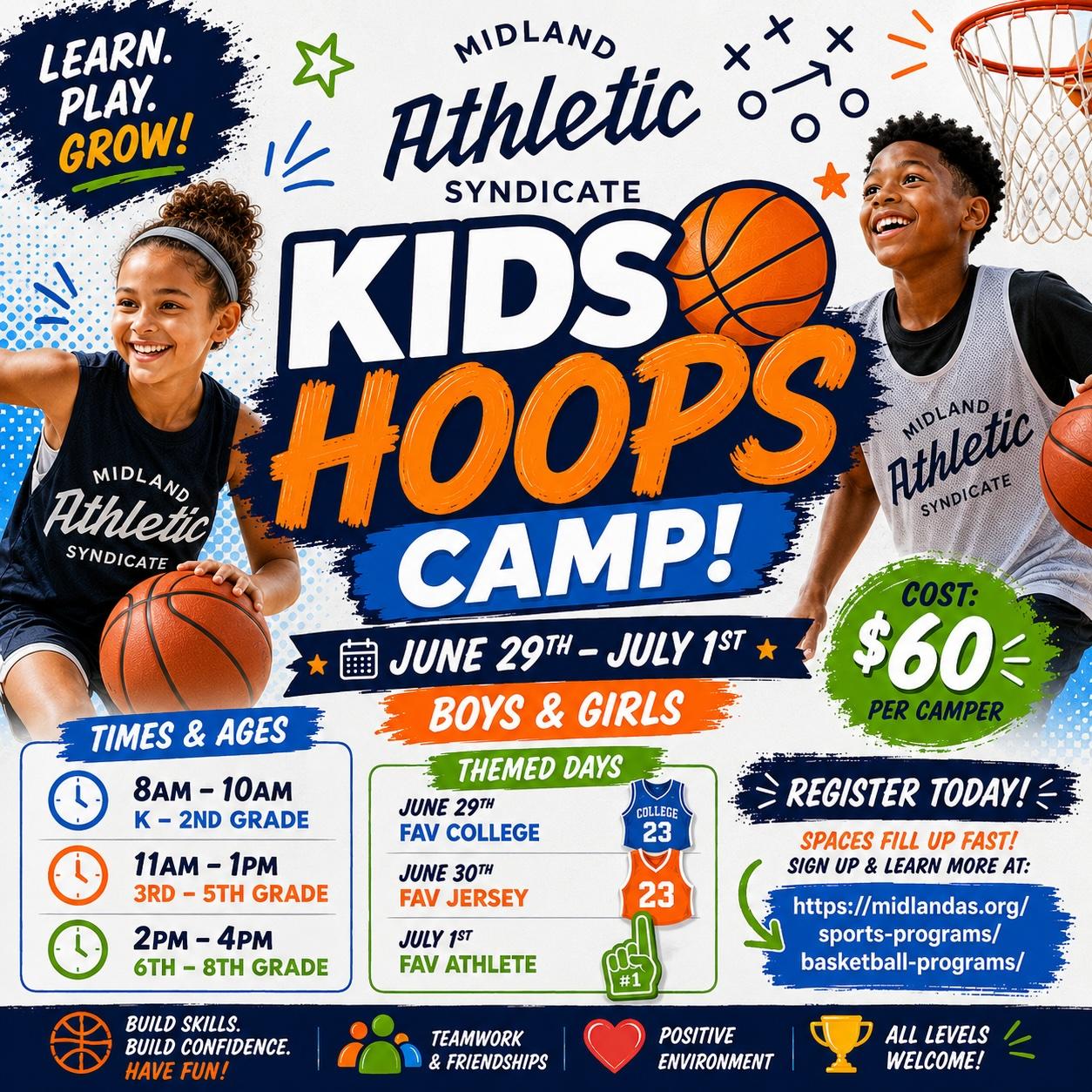 Welcome | 2026 Kids Summer Basketball Camp | Midland Athletic Syndicate